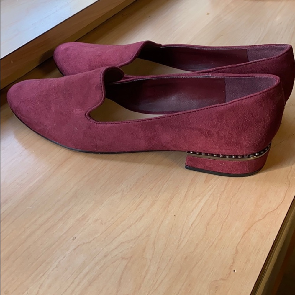 Aldo red velvet loafer size 6.5
